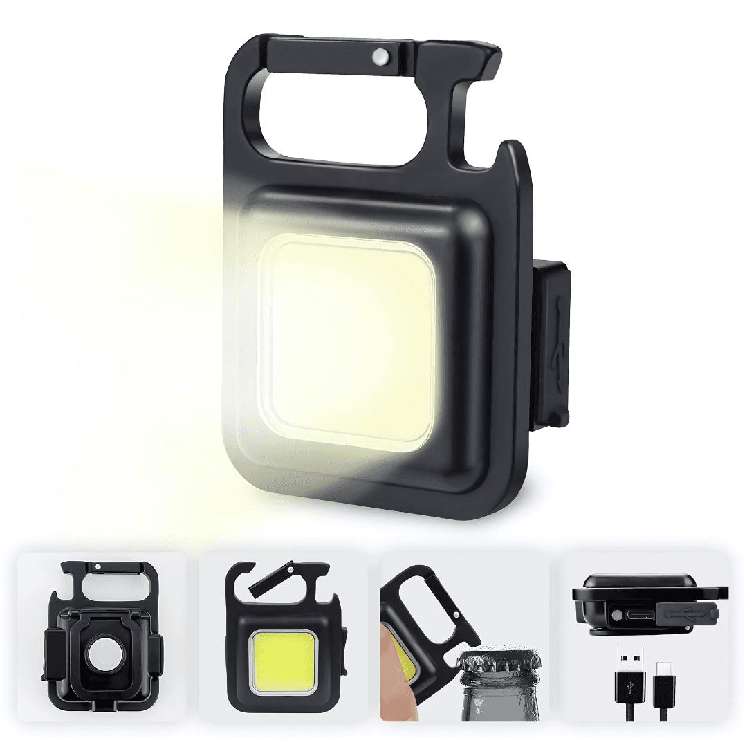 Magnetic Keychain Mini LED Torch with Hook