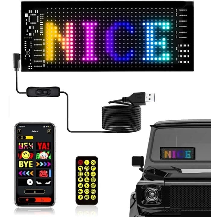 RGB LED Matrix Display Panel with App & Remote Control