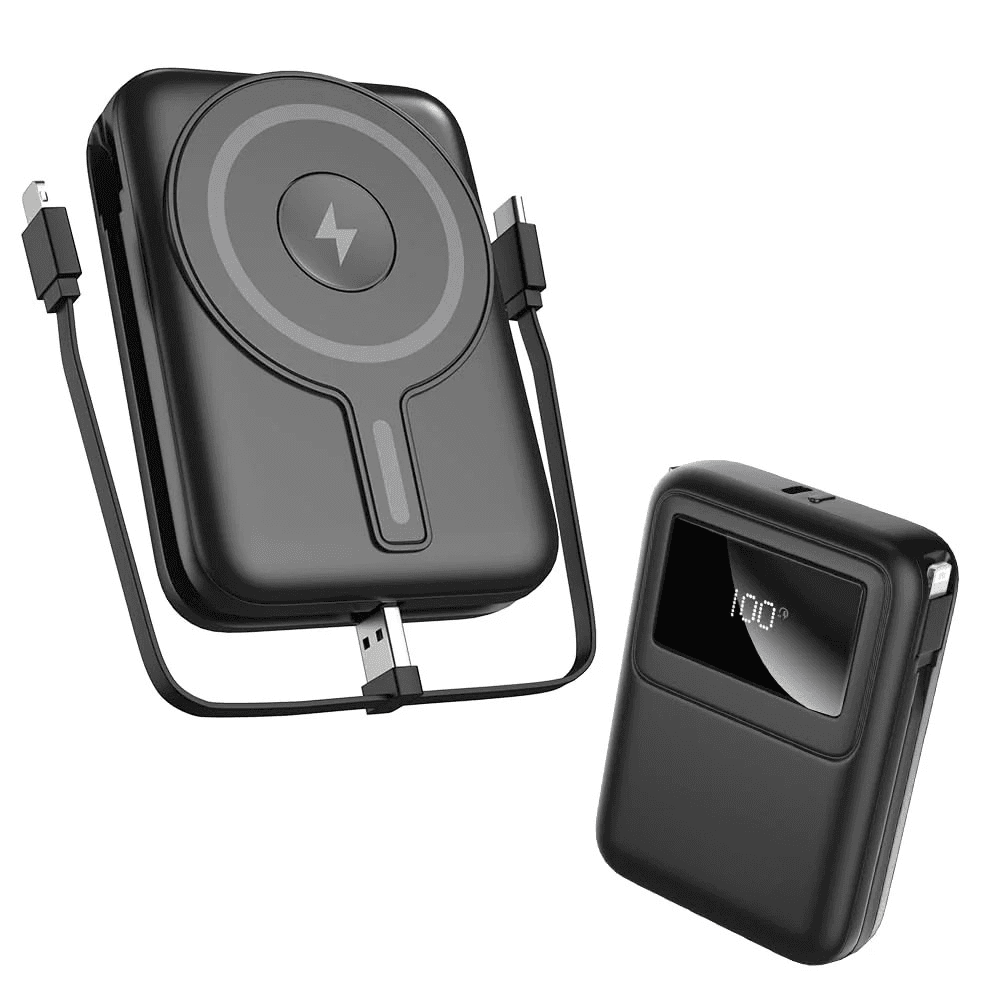 10000mAh Wireless Power Bank, 23W PD Wired 15W Magnetic MagSafe Wireless Charging